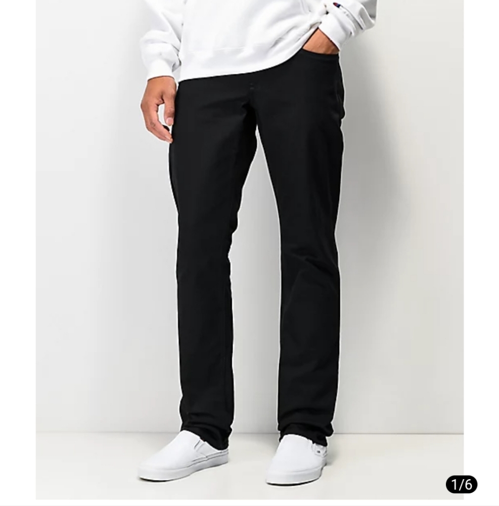 Empyre Black Slim Straight Jeans